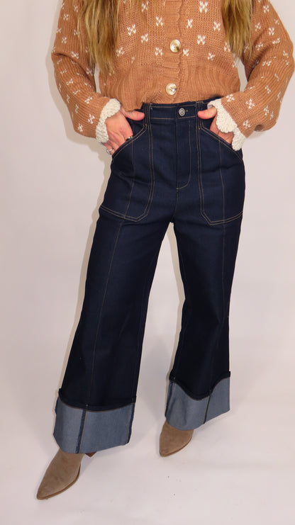 Sally Wide Cuff Jeans