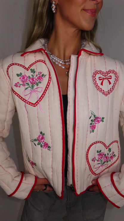 Amelia Embroidered Quilted Jacket