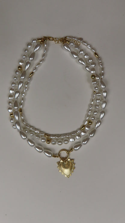 Amour Layered Pearl Necklace