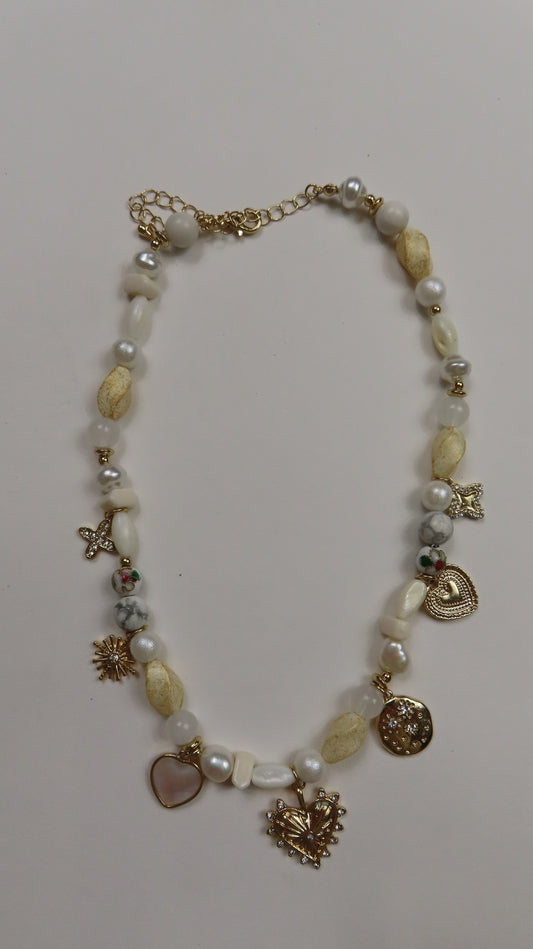 Adore Pearl Charm Necklace