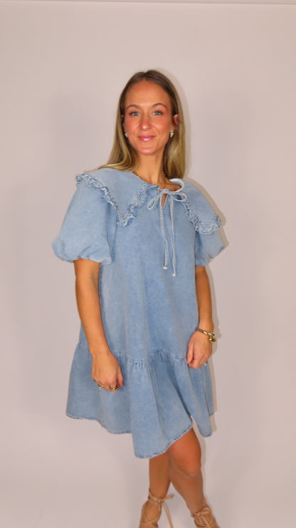 Vintage Charm Denim Dress