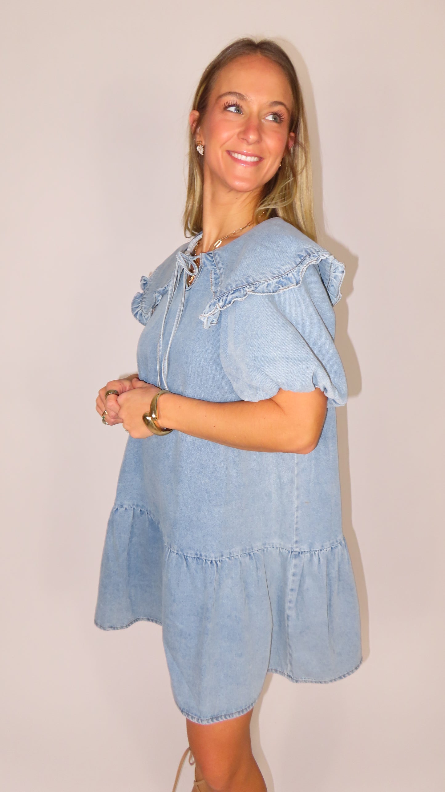 Vintage Charm Denim Dress