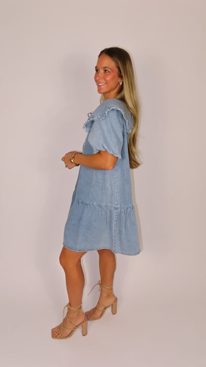 Vintage Charm Denim Dress