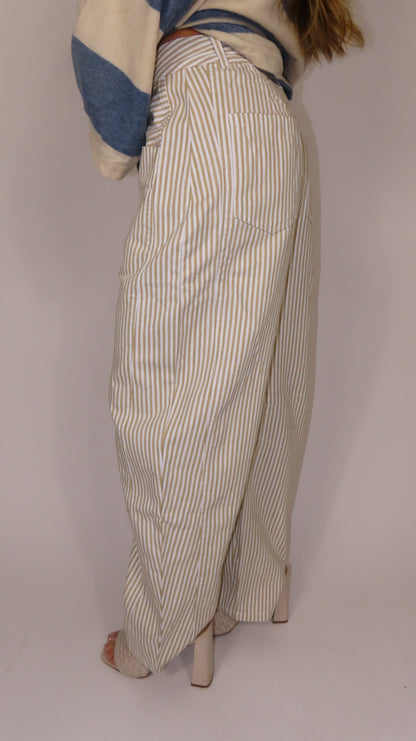 Harper Pinstripe Barrel Pants