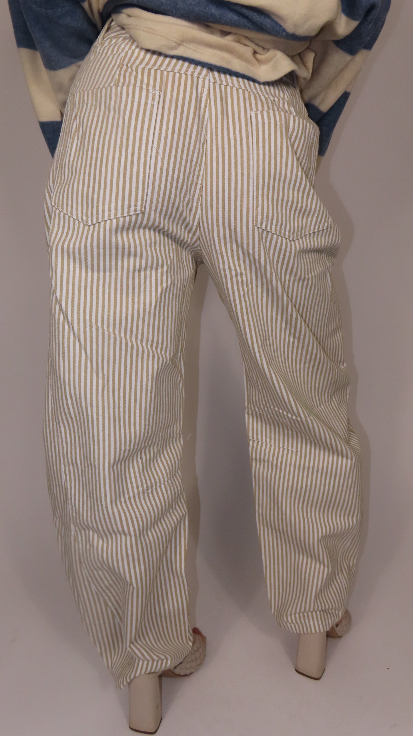 Harper Pinstripe Barrel Pants