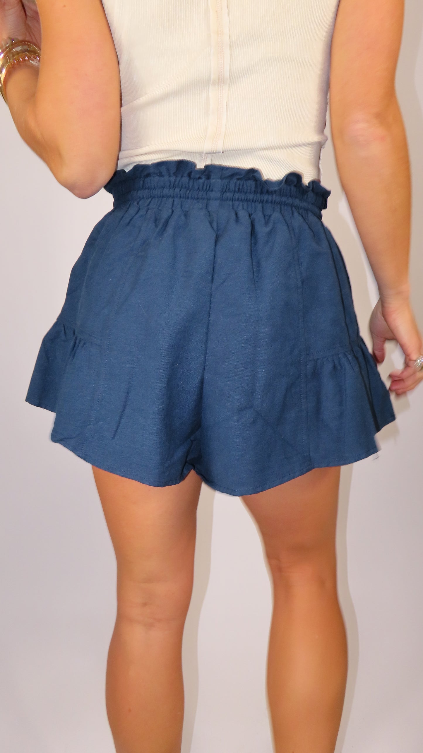 Alley Flare Shorts - Navy