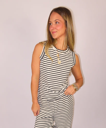 Metro Stripe Knit Tank