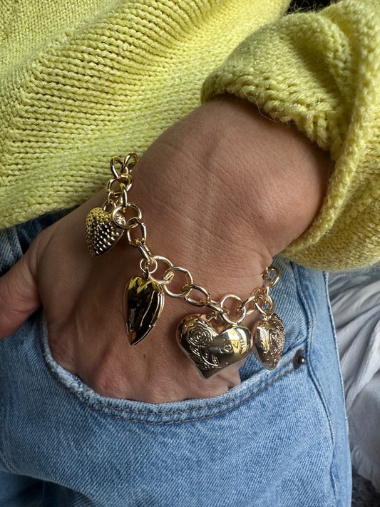 Heart Charm Bracelet