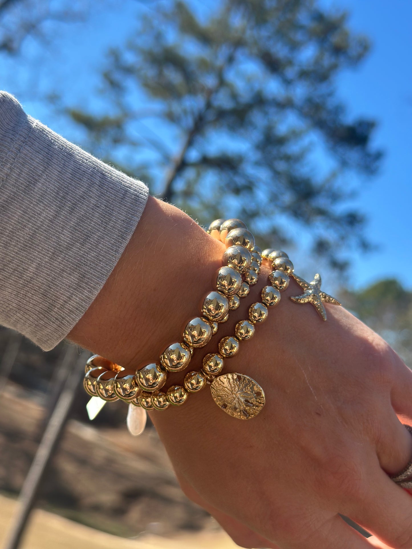 Shell Charm Bracelet Set